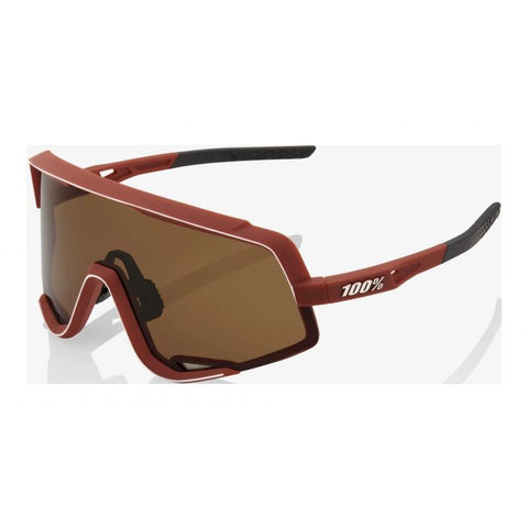 Sportbrille- Ride 100% GLENDALE® soft tact bordeaux, bronze & clear Linse