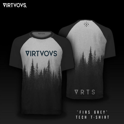 Virtuous Jersey Kurzarm - Firs Grey Tech T-Shirt