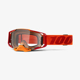 Goggle- Ride 100% ARMEGA® Litkit, Goggle Moto/MTB, Orange, True Gold Mirror & Clear Lens