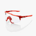 Sportbrille- Ride 100% SPEEDCRAFT® Tall Soft Tact Coral Black Mirror Lens + Clear Lens Included