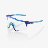 Sportbrille- Ride 100% SPEEDCRAFT TALL® Matte Metallic Into the Fade Blue Topaz Multilayer Mirror Lens + Clear Lens Included