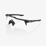 Sportbrille- Ride 100% SPEEDCRAFT® Short Soft Tact Black, HiPER® Red Multilayer Mirror Lens + Clear Lens Included