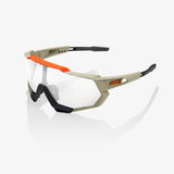 Sportbrille- Ride 100% Speedtrap soft tact quicksand, smoke & clear Linse