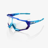 Sportbrille- Ride 100% Speedtrap Metallic Into the Fade, blue Topas Multy Layer Mirror Lens + Clear Lens