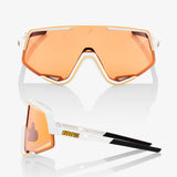 Sportbrille- Ride 100% GLENDALE® soft tact off white, persimmon & smoke Linse