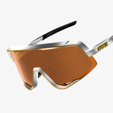 Sportbrille- Ride 100% GLENDALE® soft tact off white, persimmon & smoke Linse