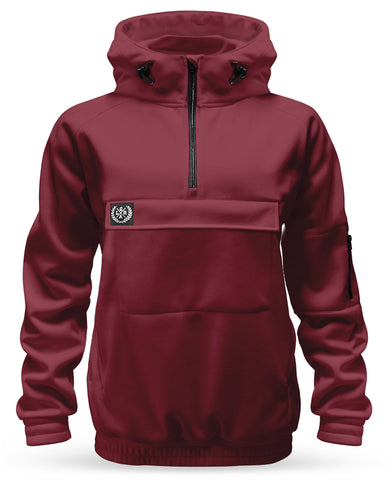 Loose Riders Fleece Anorak Ladies - BURGUNDY