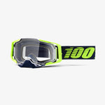 Goggle- Ride 100% ARMEGA® Deker Goggle Moto/MTB, Silver Flash Mirror & Clear Lens