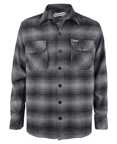 Liquor Brand Men Flanellhemd - GREY FLANNEL