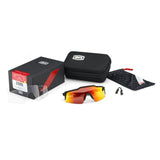 Sportbrille- Ride 100% SPEEDCRAFT® Short Soft Tact Banana, Black Mirror Lens + Clear Lens Included